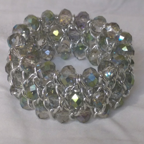 Stretch bracelet handmade with crystal beads - Picture 6 of 8